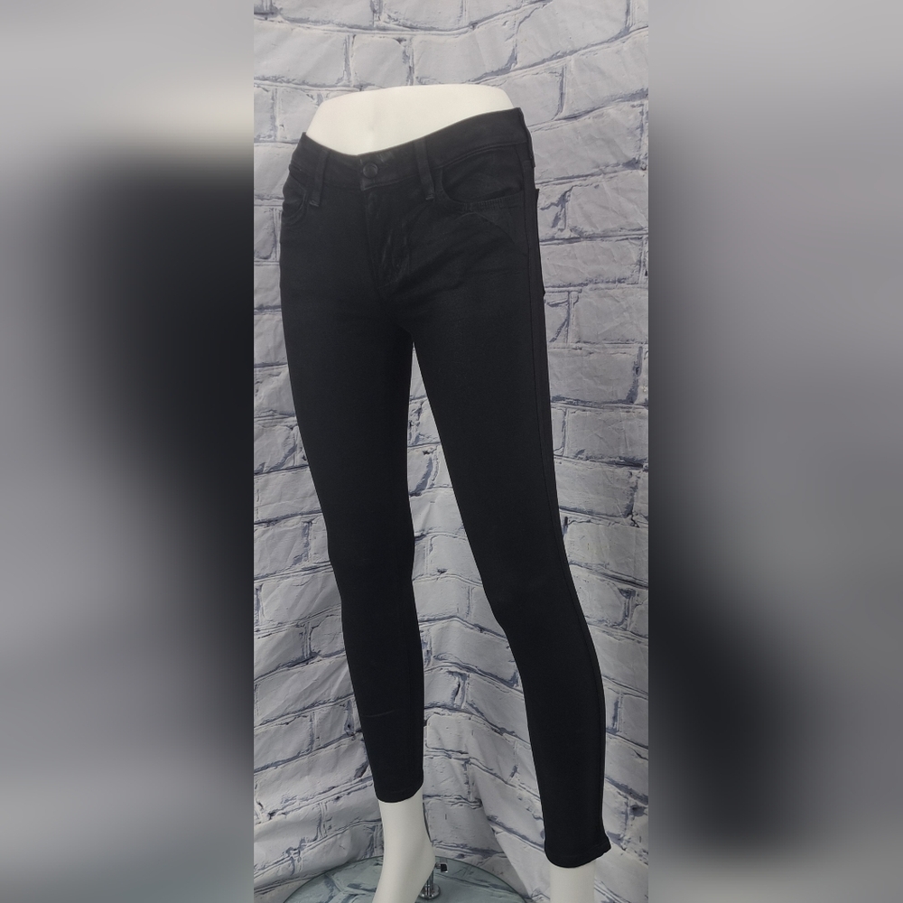 Joe's Jeans Women's Skinny Ankle Jeans Jet Black Light Wax Coated Denim Size 26 - Picture 2 of 13